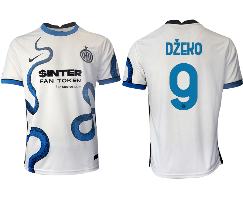 Men 2021-2022 Club Inter Milan away aaa version white #9 Soccer Jersey